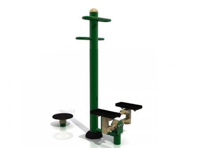 Equipo para ejercicio de cintura y escalador dos puestos FIT-WD-01049003